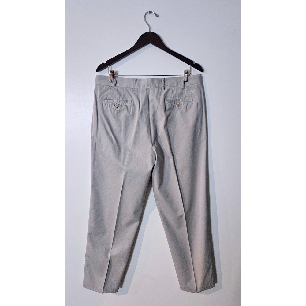 Versace Sport Mens Pants Size 54 IT Grey‎ Chino Trousers Alias SpA Italy Vintage - Picture 2 of 8